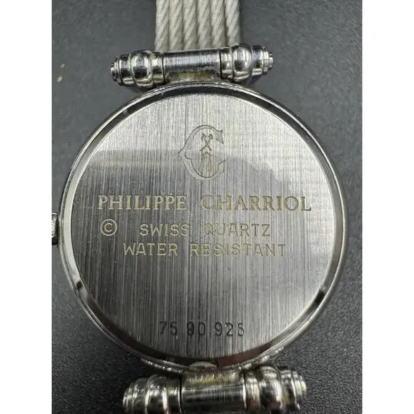 Philippe Charriol Watch Men's Wire Celtic Swiss Made Silver & Gold Colored Quart